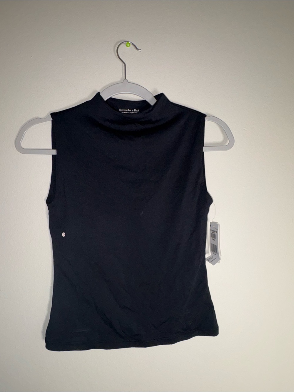 Abercrombie & Fitch Black Sleeveless Mock Neck Tank
